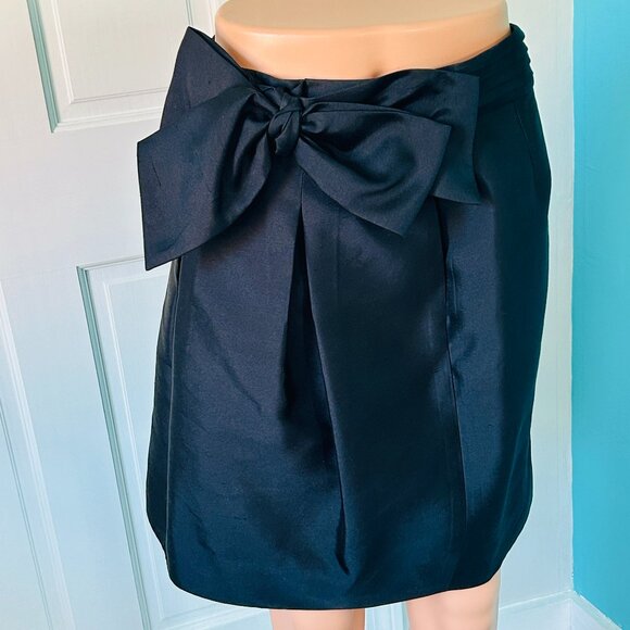 Kate Spade New York Silk Skirt with bow detail and pockets (size 2) - Picture 2 of 16